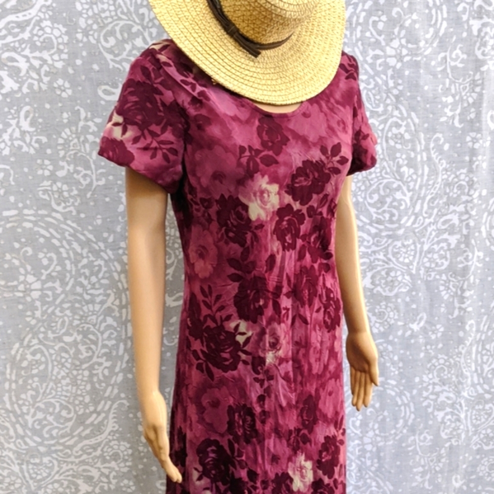 Vintage Boho Prairie Cottagecore Floral Maxi Dress